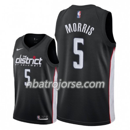 Män Washington Wizards Tröja Markieff Morris 5 2018-19 Nike City Edition Svart Swingman